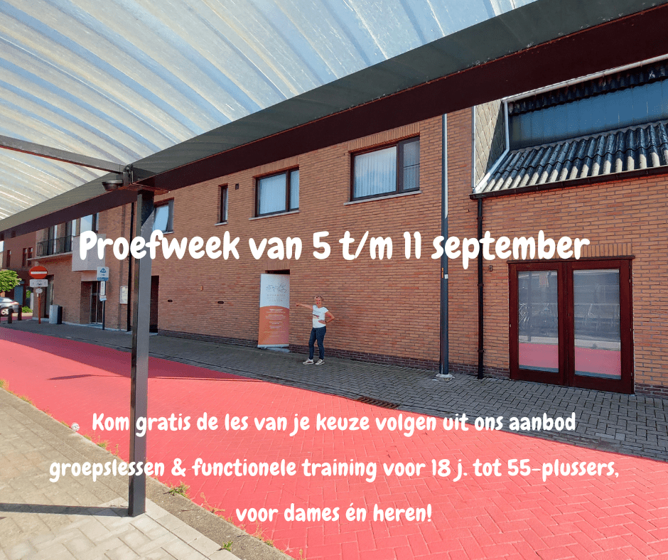 Proeflessen week 5-11 september Proeflessen week 5-11 september